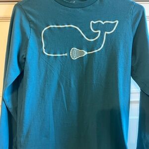 Vineyard Vines Blue Whale Lacrosse Long Sleeve Tee